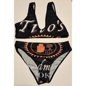 Tito's Vodka Black Bikini Swimwear Bathing Suit Size XL NWOT